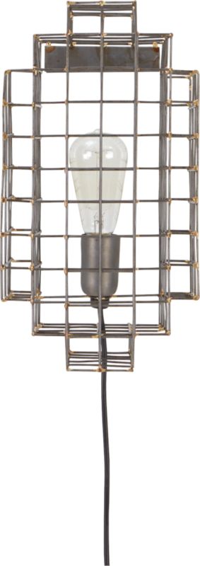 cage wall sconce CB2
